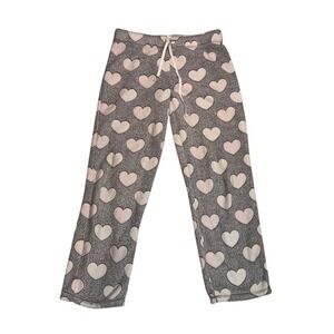 Secret Treasures Girls Gray Heart Polar Fleece Pajama Pant Size M 8-10 Sleepwear